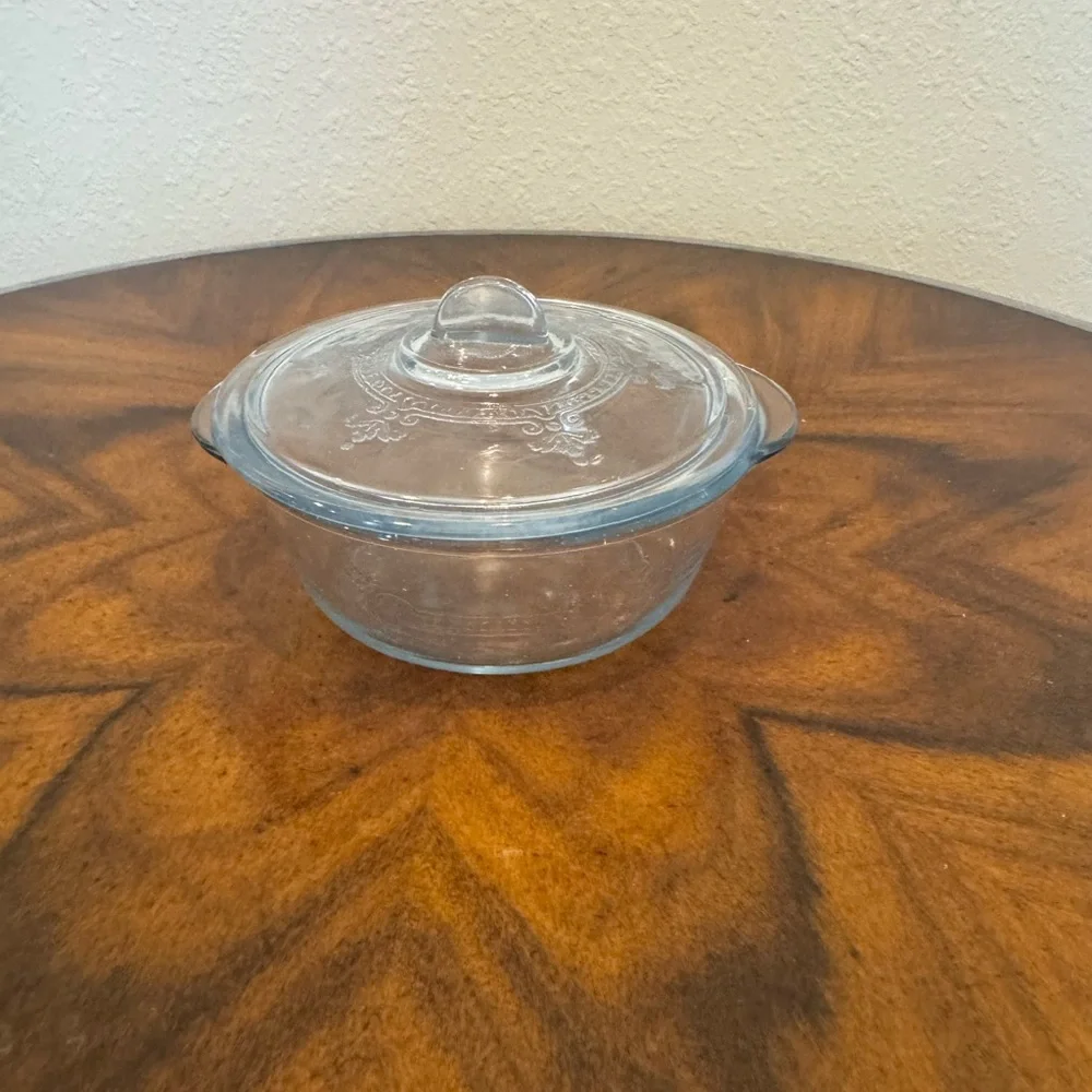 Anchor Hocking Fire King Philbe Samphire Blue Small Casserole Dish with Lid